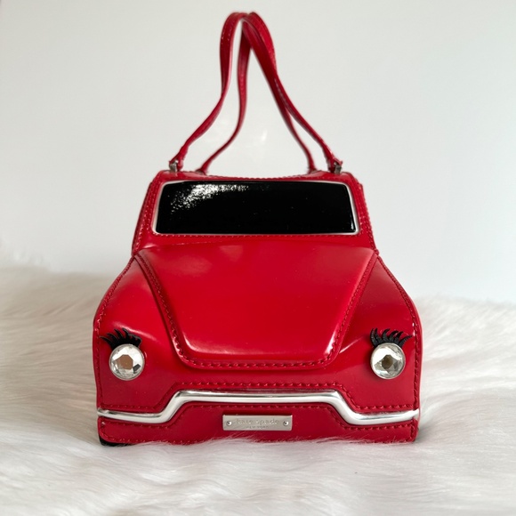 Kate Spade Rose Colored Glasses Red Car Novelty Bag / Leather Red Car Purse - Picture 3 of 16